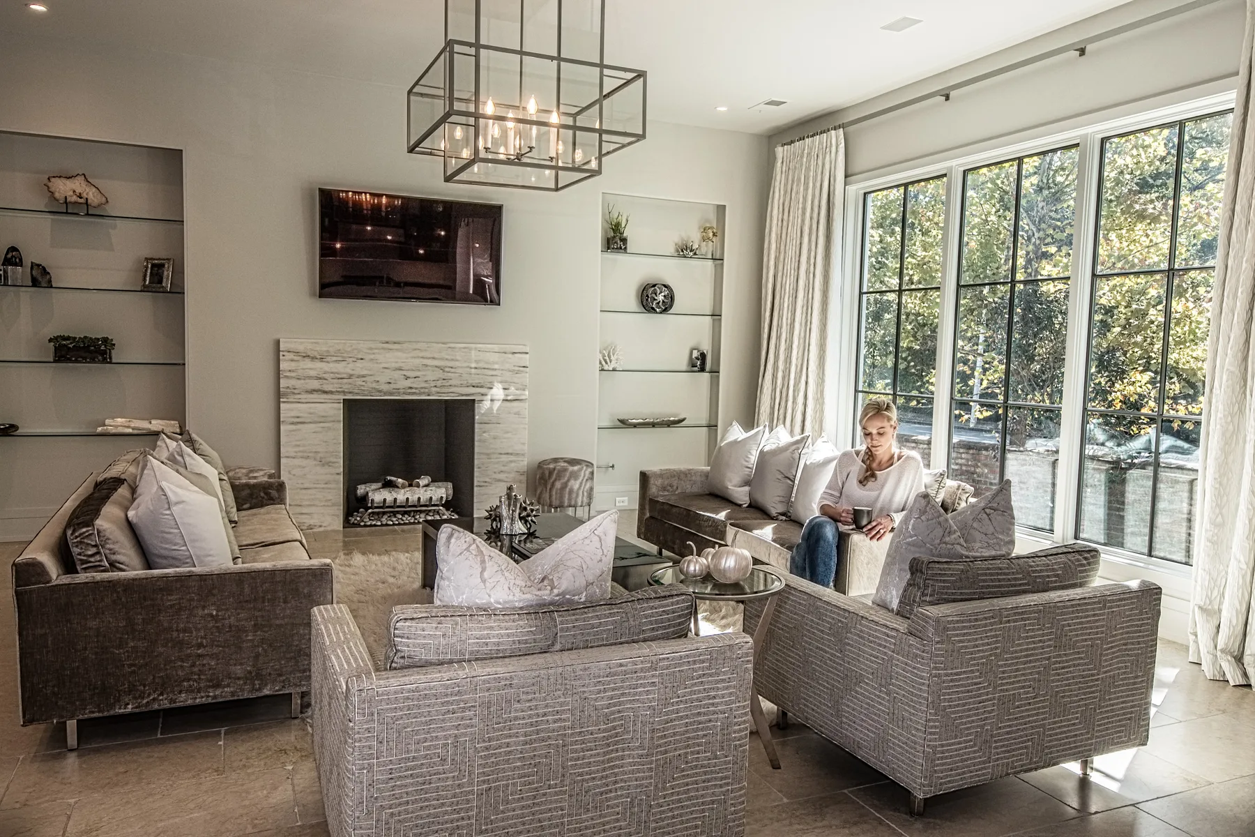 Living area and natural light at the Carson Looney residence