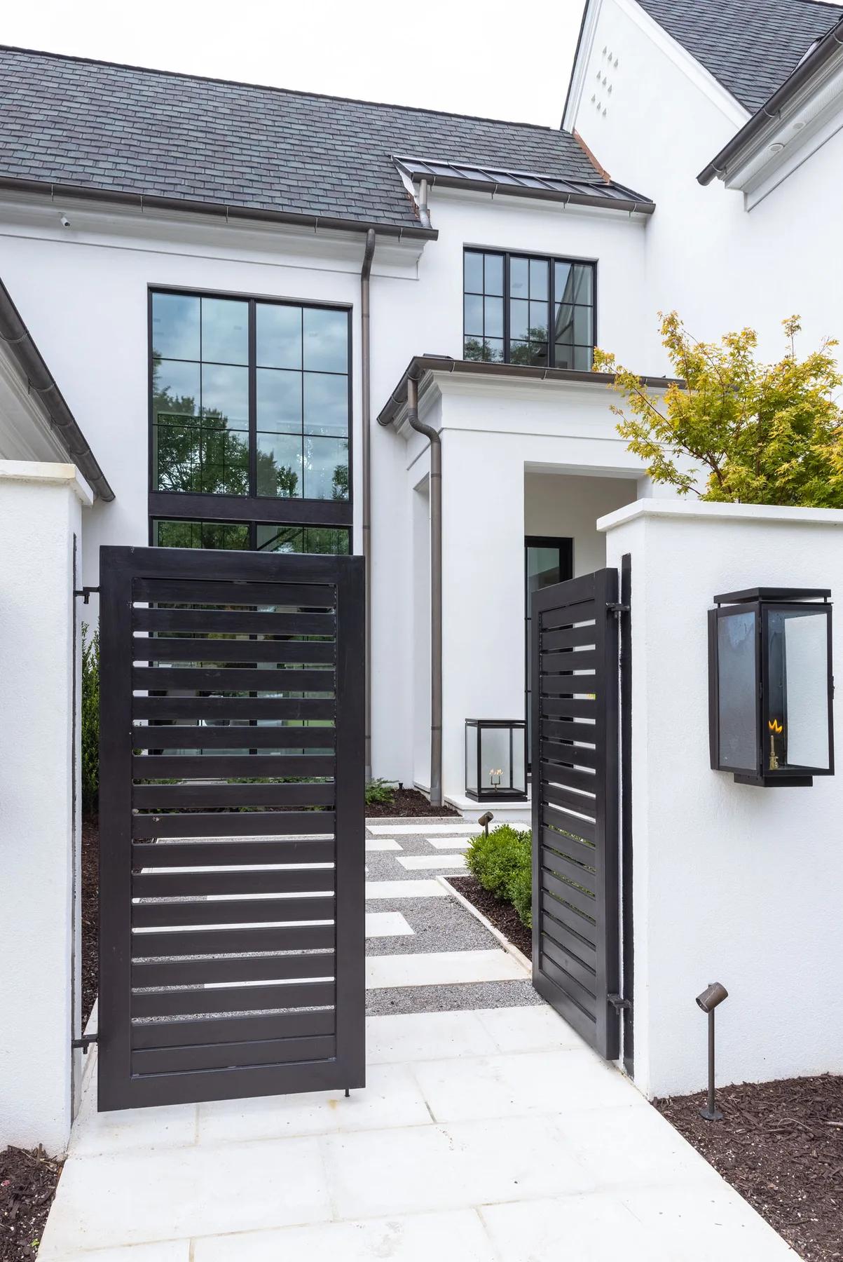 Courtyard entrance at the Cloisters custom residence