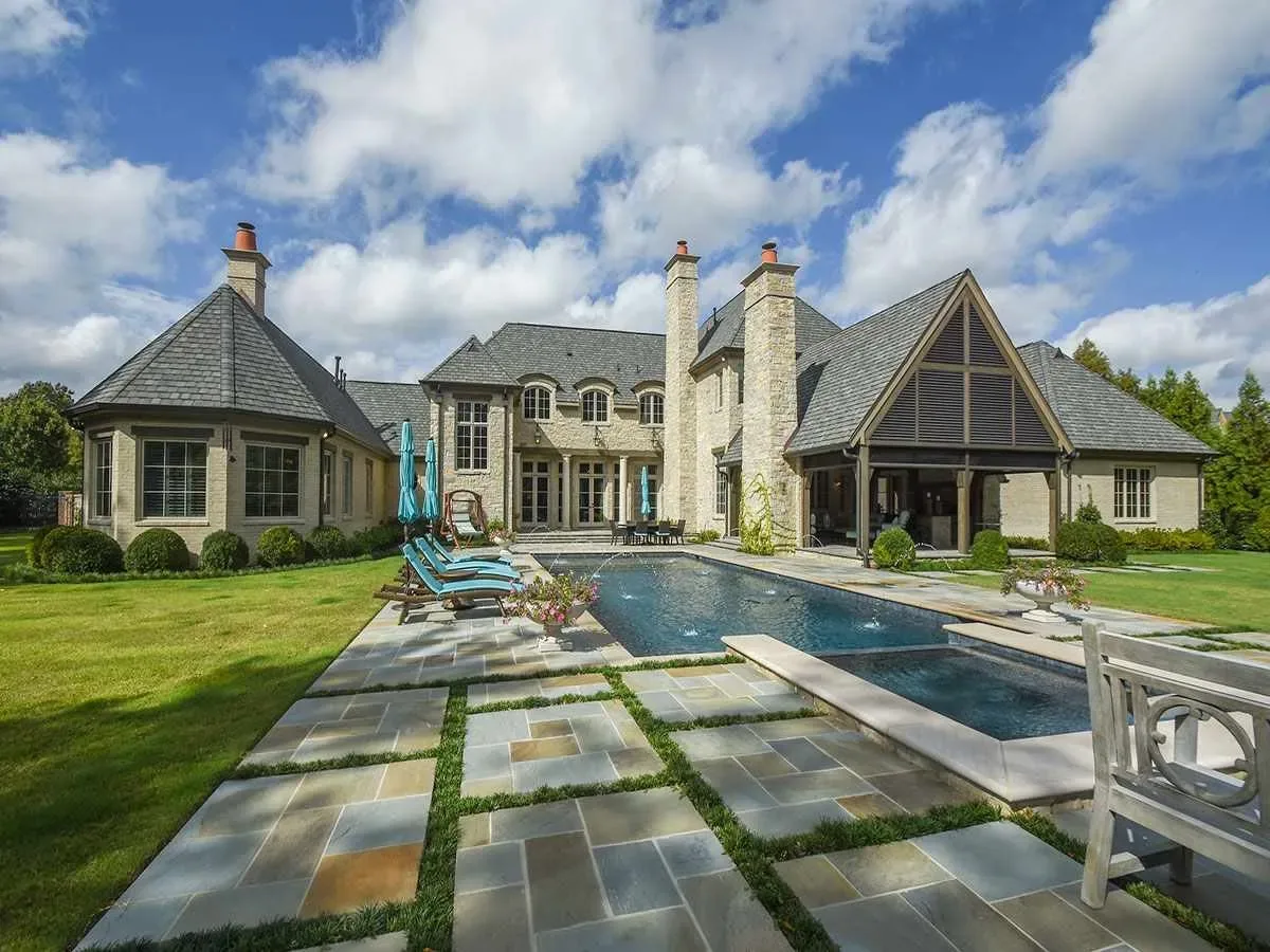 Exterior front view of the Dubray Manor custom home