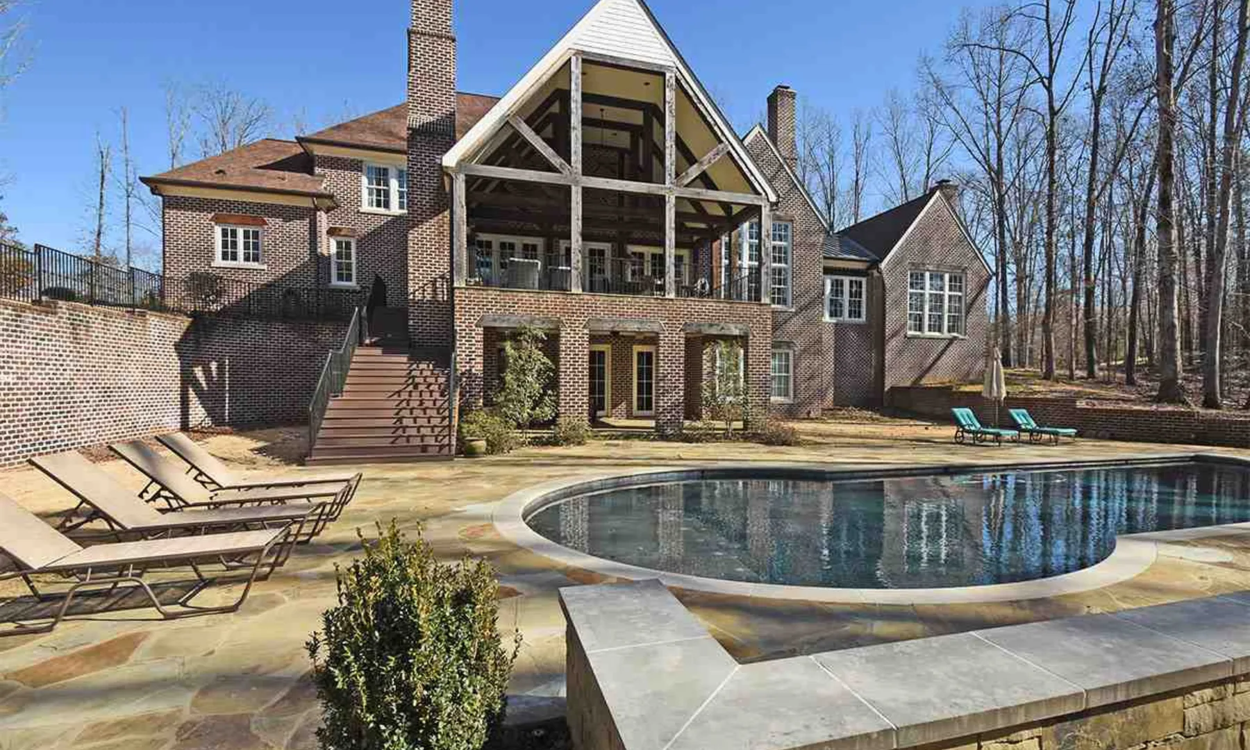 Exterior view of LaGrange Creek custom home in Eads, Tennessee